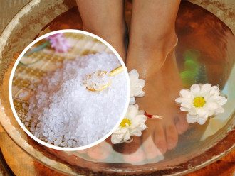 ванночка для ног с солью
