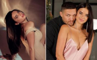 Олександр Усик з дружиною