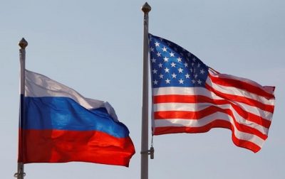 Россия США, флаг 