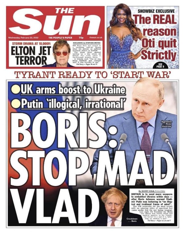 Обкладинки британської преси Обкладинки британської преси