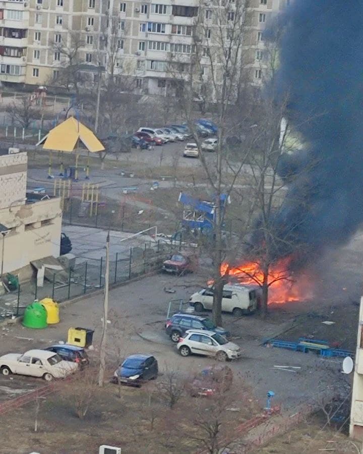 Пожежа на Троєщині у Києві Пожежа на Троєщині у Києві