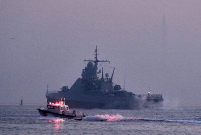 российский военный корабль в Черном море