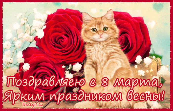С женским днем 8 марта Гифки
