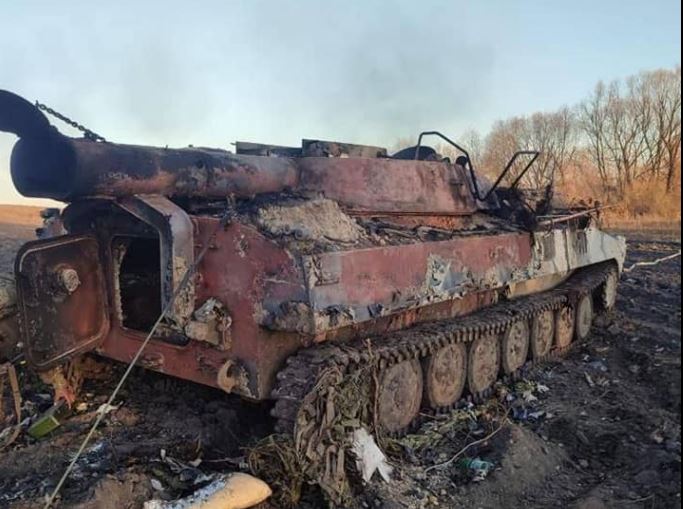 Разбитая колонна оккупантов