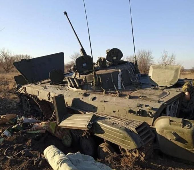 Разбитая колонна оккупантов