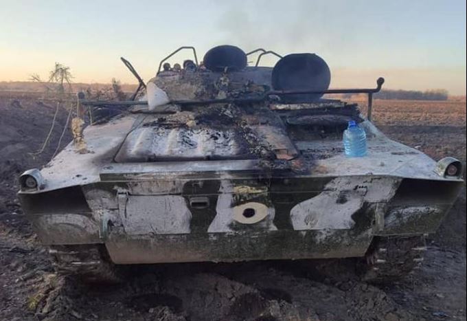 Разбитая колонна оккупантов