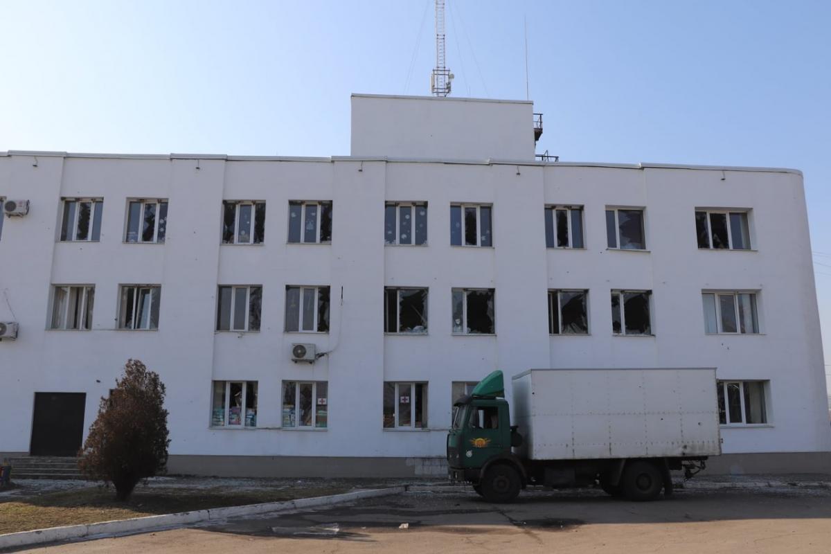 Последствия обстрела города Дергачи