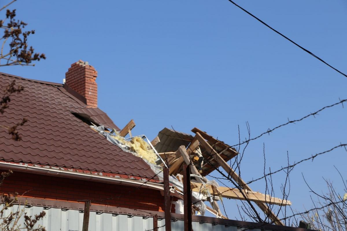 Последствия обстрела города Дергачи