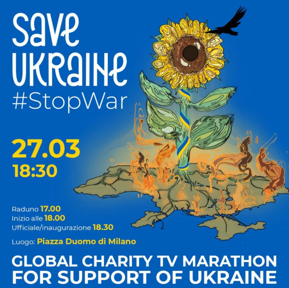 На площах понад 15 міст світу відбудеться трансляція благодійного телемарафону на підтримку України Save Ukraine – #StopWar На площах понад 15 міст світу відбудеться трансляція благодійного телемарафону на підтримку України Save Ukraine – #StopWar