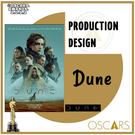 Найкраща робота художника-постановника: Дюна – художник-постановник: Патріс Верметт; декоратор: Жужанна Сіпош Найкраща робота художника-постановника: Дюна – художник-постановник: Патріс Верметт; декоратор: Жужанна Сіпош