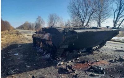 "Шли на Киев": сумской губернатор показал колонну сожженной российской техники