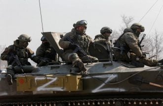 Российские военные в Мариуполе 24.02.2022