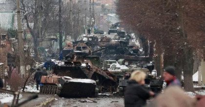 В Буче образовалось кладбище российской техники