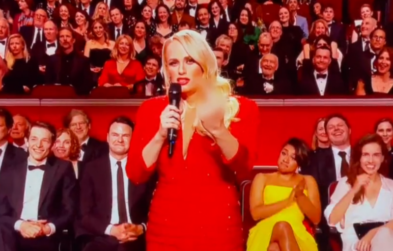 Актриса Ребел Уилсон показала средний палец Путину в прямом эфире, вызвав овации зала