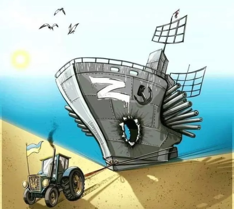 Соцсети отреагировали мемами на уничтоженный российский крейсер