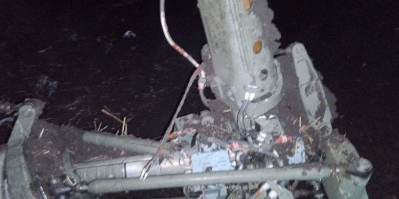 Сбитый вертолет Ка-52