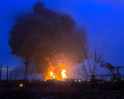 Пожежа на нафтобазі в Бєлгороді 