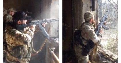 Кадыровцы вступили в "ожесточенный" бой с бандеровским воздухом - эпичные кадры