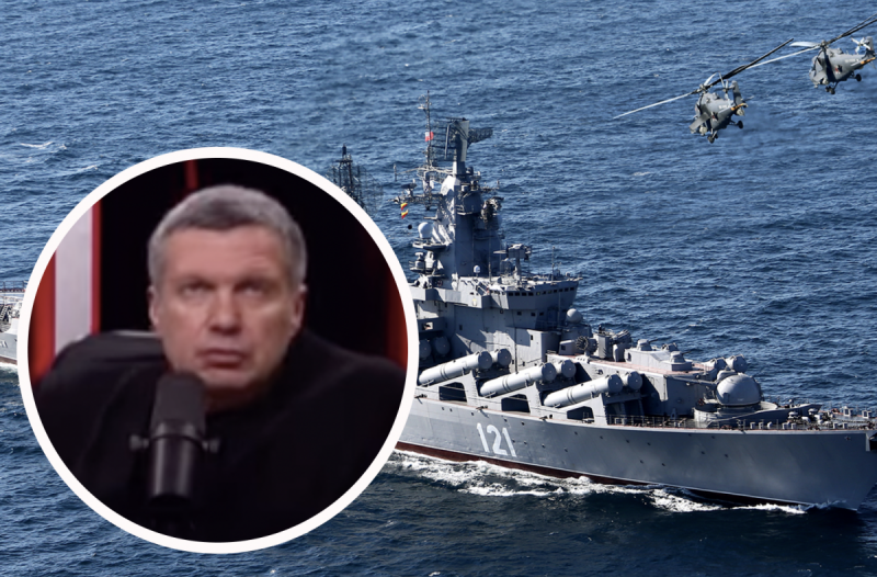 Пропагандист Соловьев устроил истерику в прямом эфире из-за потери крейсера Москва