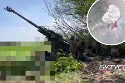 Украинские бойцы ювелирно уничтожили вражескую САУ 'Акация' из американских гаубиц М777А2