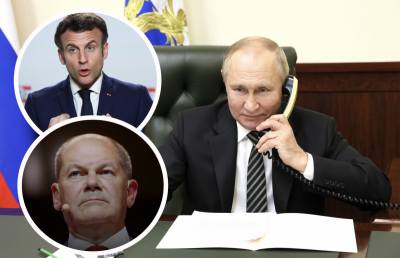 Путін, Шольц, Макрон