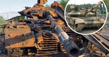 ТРО уничтожила на Харьковщине российский танк Т-90М, который расстрелял колонну с гражданскими