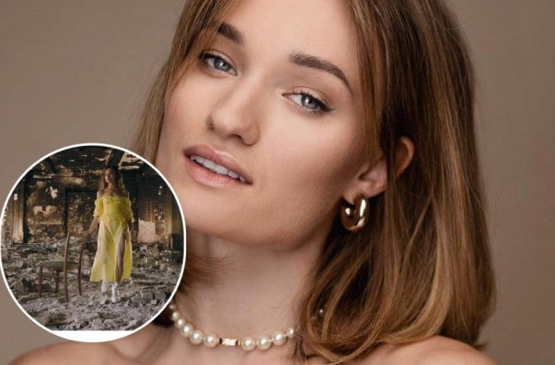 Блогерка Диана Глостер прорекламировала платье в разрушенном русскими доме и угодила в скандал