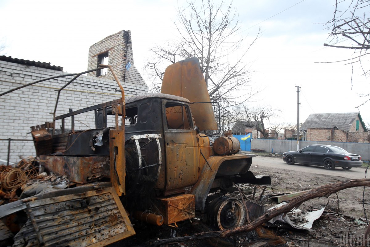 Село Андріївка в Бучанському районі на Київщині після російської окупації Село Андріївка в Бучанському районі на Київщині після російської окупації