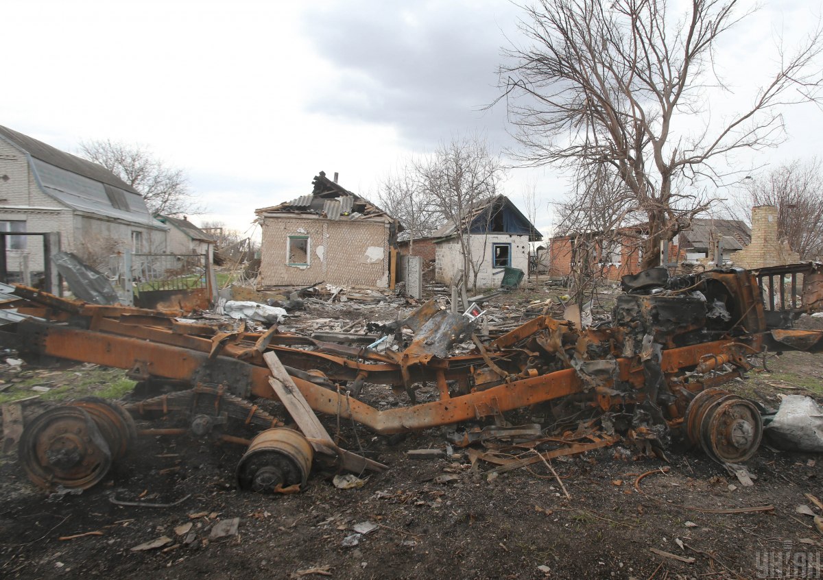 Село Андріївка в Бучанському районі на Київщині після російської окупації Село Андріївка в Бучанському районі на Київщині після російської окупації