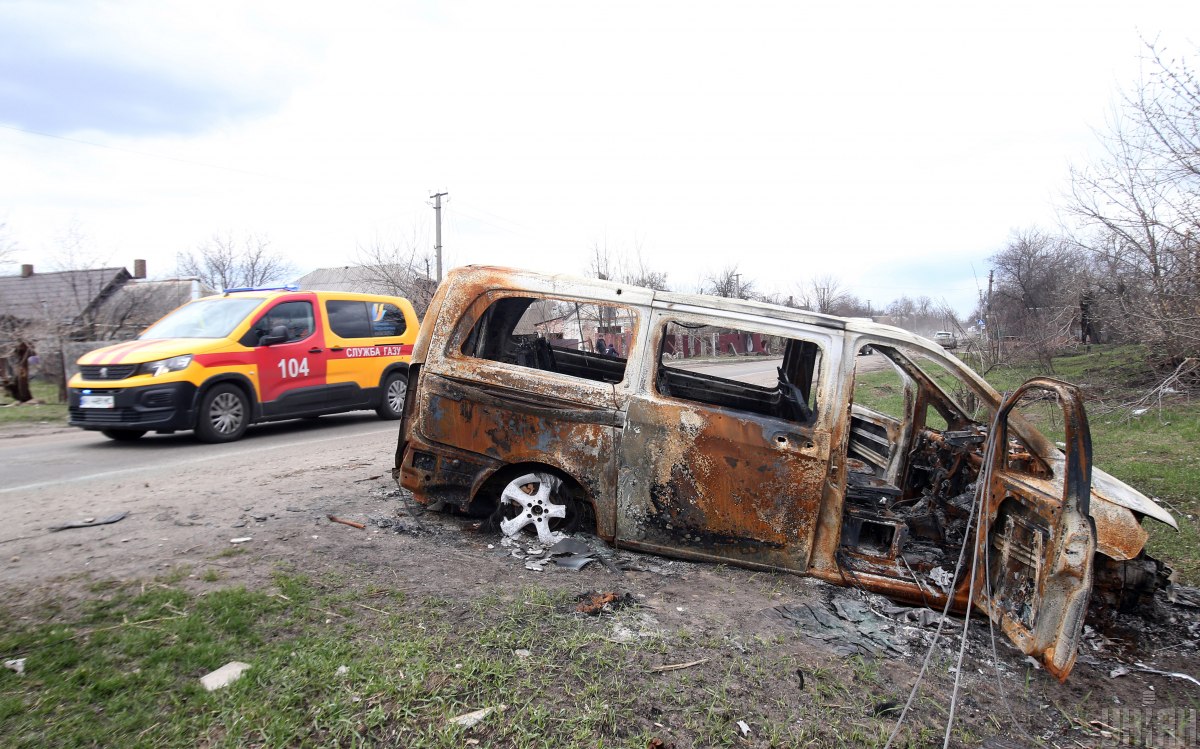Село Андріївка в Бучанському районі на Київщині після російської окупації Село Андріївка в Бучанському районі на Київщині після російської окупації