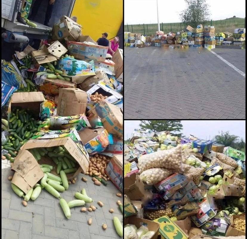Тонни овочів викинули на блокпосту РФ: фермери влаштували протест, бо окупанти не пускали їх у Запоріжжя Тонни овочів викинули на блокпосту РФ: фермери влаштували протест, бо окупанти не пускали їх у Запоріжжя