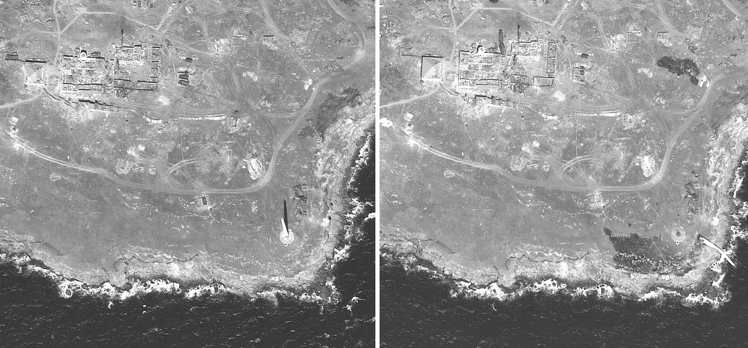 Удар ЗСУ по військах Росії на Зміїному: на картах Maxar показали три загоряння на острові