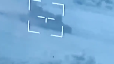 Момент удара воинов ВСУ по вражескому танку