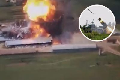 Українські артилеристи ефектно знищили склад РФ із Градами