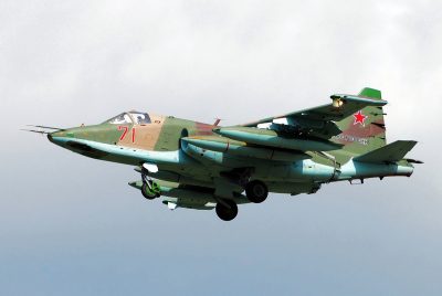 Долетался: ВСУ под Бахмутом 'приземлили' российский штурмовик Су-25