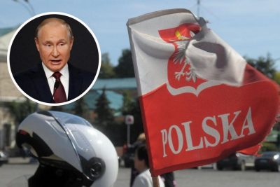 путин, польша, флаг польши