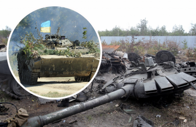 разбитый танк РФ, потери РФ в Украине