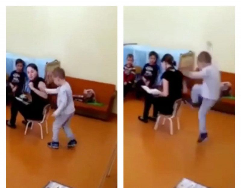 "А потом такие с буквой Z бегают": в РФ маленький россиянин избил ногами воспитательницу