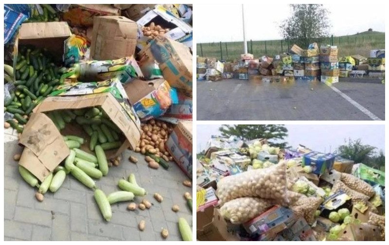 Тонни овочів викинули на блокпосту РФ: фермери влаштували протест, бо окупанти не пускали їх у Запоріжжя