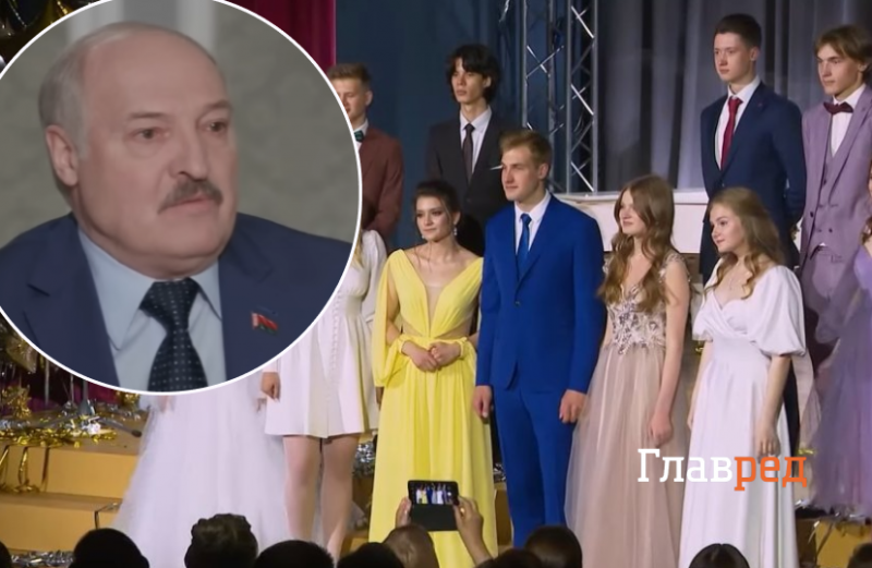 Син Лукашенка і його однокласниця прийшли на випускний у вбранні в кольорах прапора України