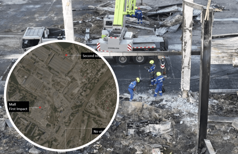 В Bellingcat показали спутниковый снимок Кременчуга после удара РФ по ТЦ Амстор