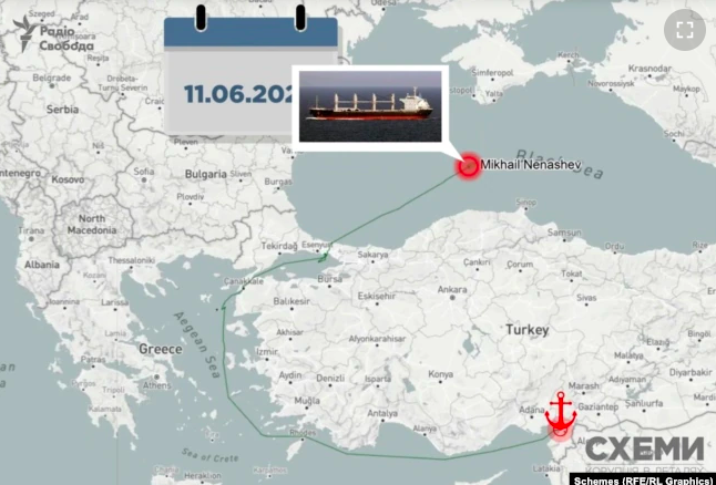 Россия системно вывозит через Крым ворованное украинское зерно в Турцию - СМИ