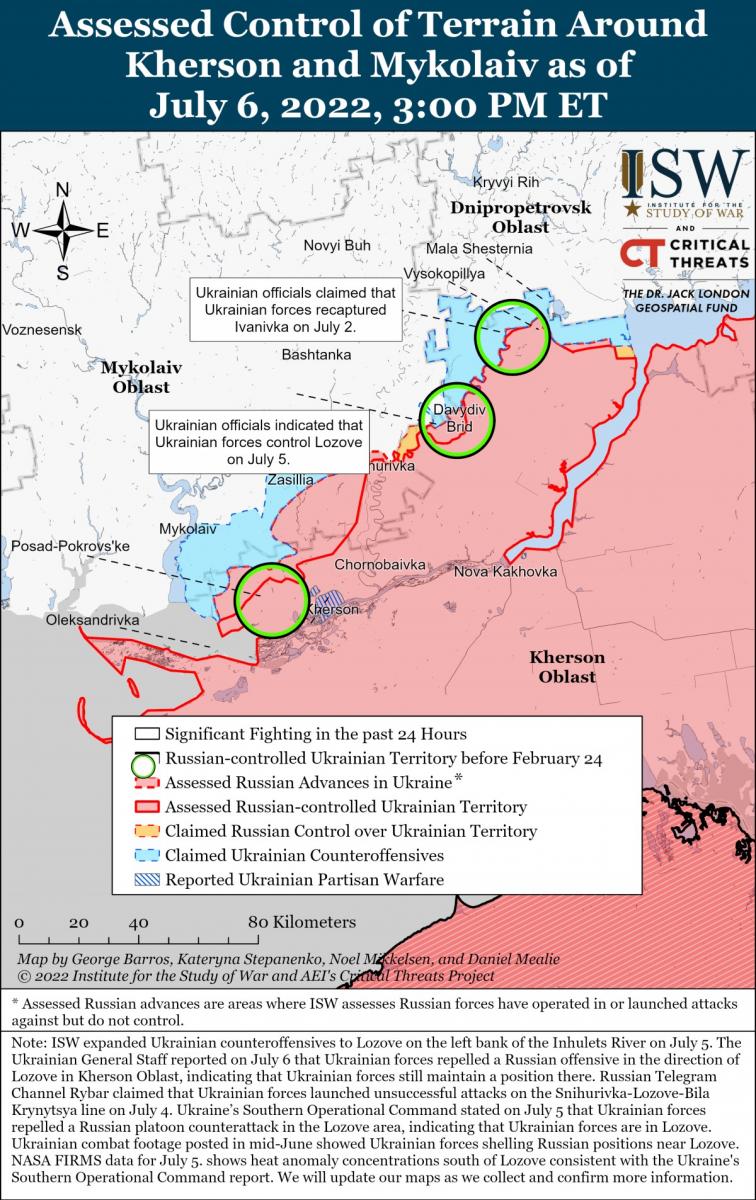 Україна готується до звільнення Херсона, йдуть артилерійські бої- ISW