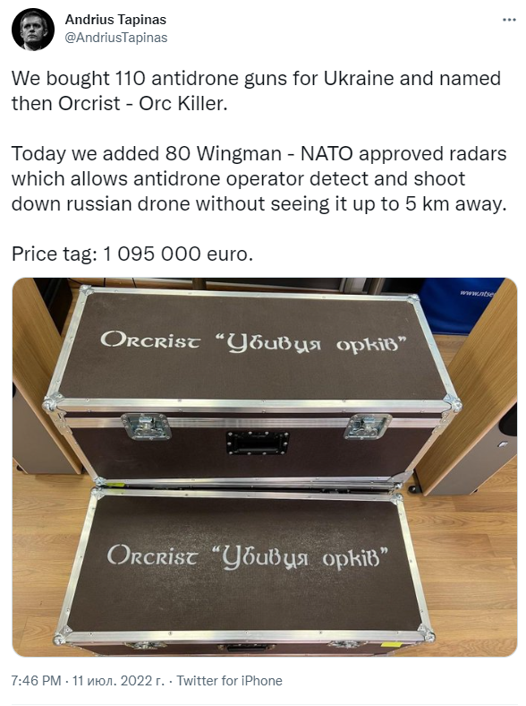 Жители Литвы купили для ВСУ антидроны и радары Wingman: БПЛА можно сбивать на расстоянии 5 км