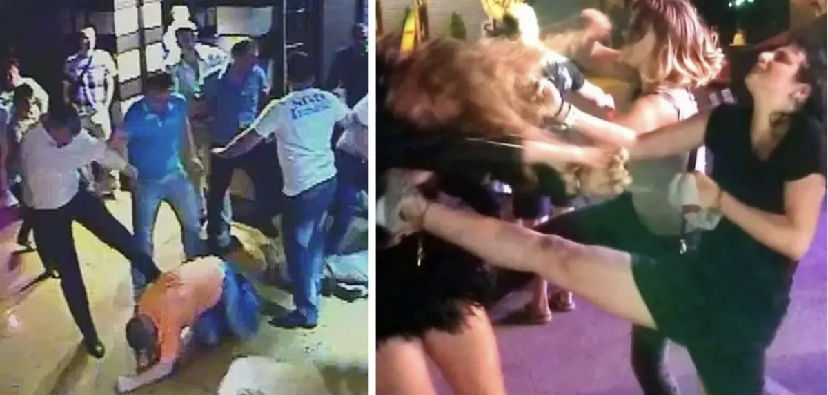 Драка туристов в Турции Драка туристов в Турции