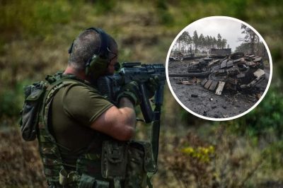 украинские военные, уничтоженная техника