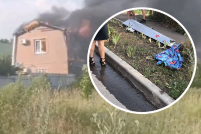 В Таганроге беспилотник упал на частный жилой дом 