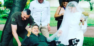 Кличко помогал: экс-секретарь СНБО Данилюк приехал на свою свадьбу на инвалидной коляске