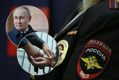 Путін, російська поліція Путін, російська поліція