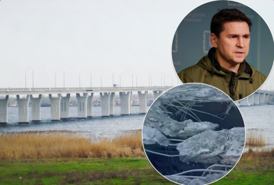 У Зеленського закликали окупантів тікати чи вчитися плавати: Антонівський міст нагадує "решето"